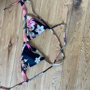 Tropical Floral Bikini Top